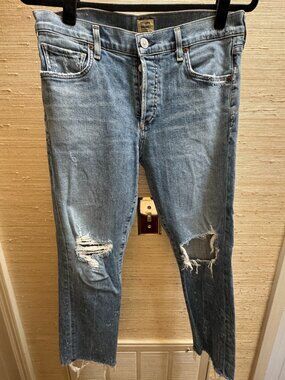 Citizens of Humanity Emerson Slim Boyfriend Jeans Distressed Size 27